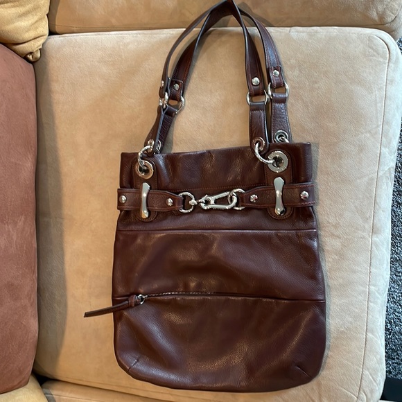 Bruce Makowsky brown leather purse - Picture 1 of 5